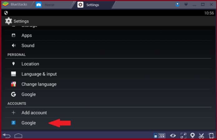 Step 1: BlueStacks settings option