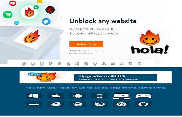 Top 10 Best Unlimited Free VPNs Apps for Android Phone in 2020: HOLA FREE VPN